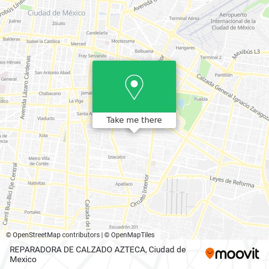 REPARADORA DE CALZADO AZTECA map