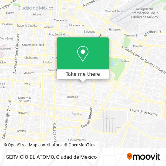 SERVICIO EL ATOMO map