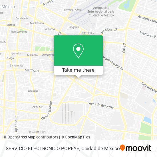 SERVICIO ELECTRONICO POPEYE map