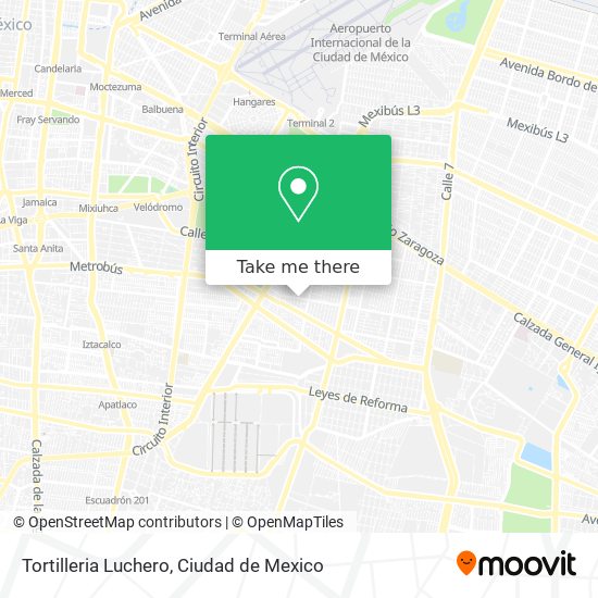 Mapa de Tortilleria Luchero