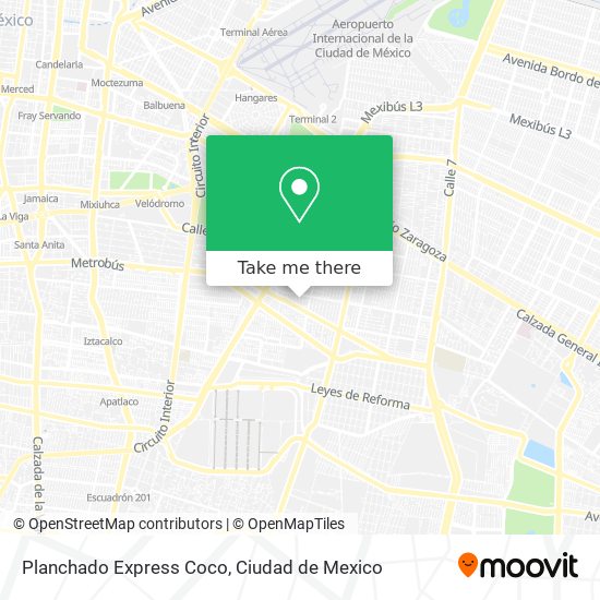 Planchado Express Coco map