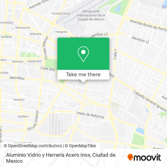 Aluminio Vidrio y Herrería Acero Inox map