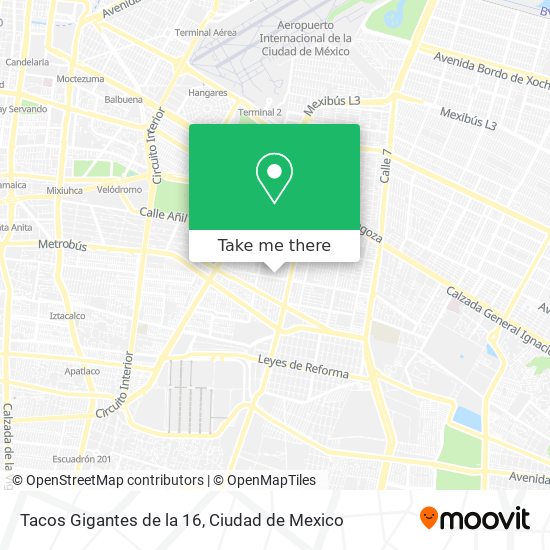 Tacos Gigantes de la 16 map