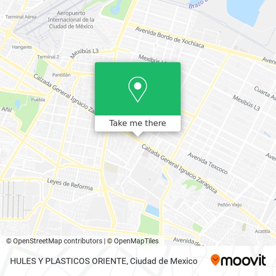 HULES Y PLASTICOS ORIENTE map