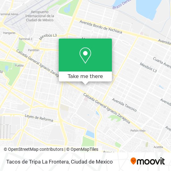 Mapa de Tacos de Tripa La Frontera