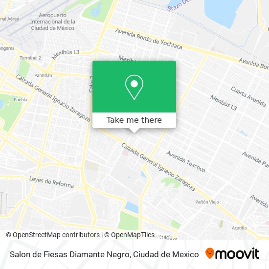Salon de Fiesas Diamante Negro map