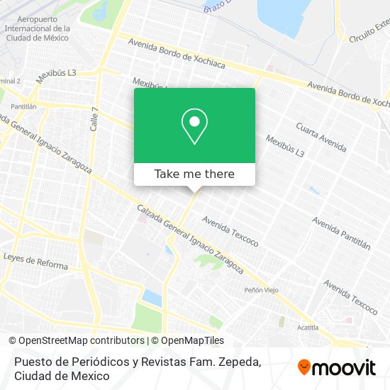 Mapa de Puesto de Periódicos y Revistas Fam. Zepeda