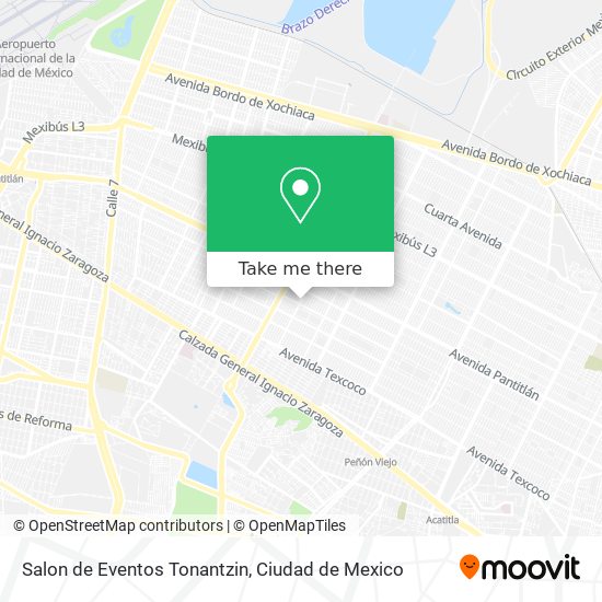 Mapa de Salon de Eventos Tonantzin