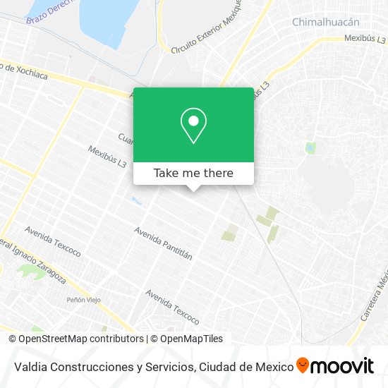 Mapa de Valdia Construcciones y Servicios