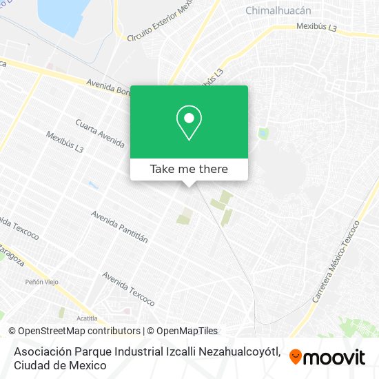 Mapa de Asociación Parque Industrial Izcalli Nezahualcoyótl