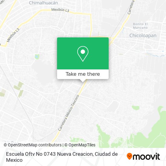 Mapa de Escuela Oftv No 0743 Nueva Creacion