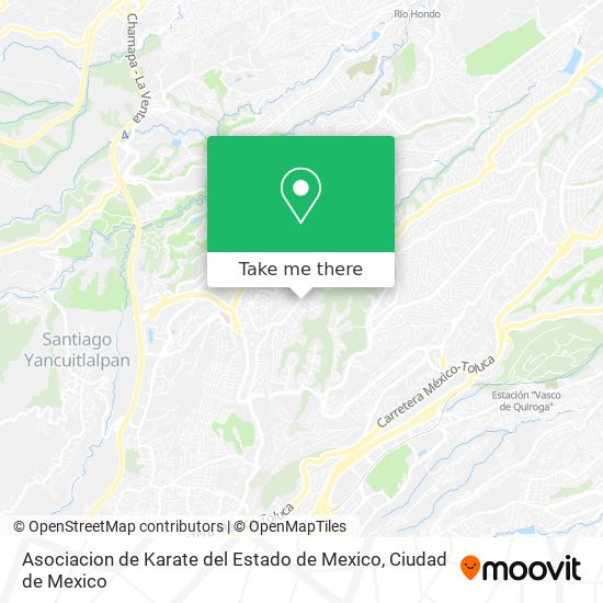 Mapa de Asociacion de Karate del Estado de Mexico