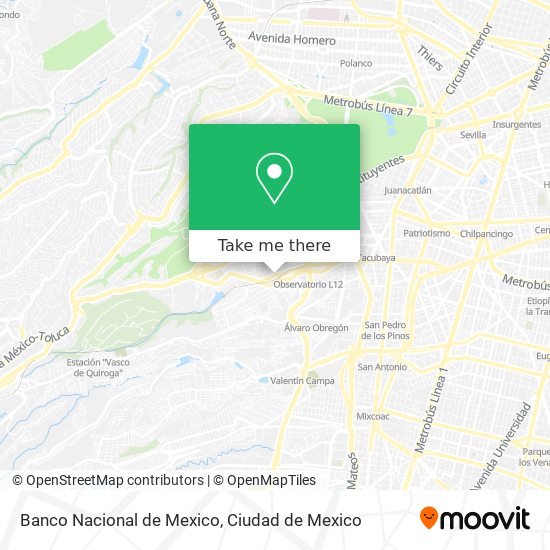 Banco Nacional de Mexico map