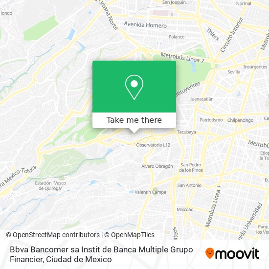 Bbva Bancomer sa Instit de Banca Multiple Grupo Financier map