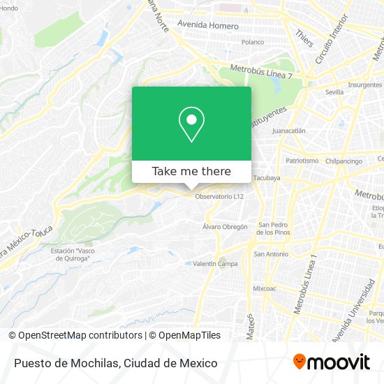 Puesto de Mochilas map