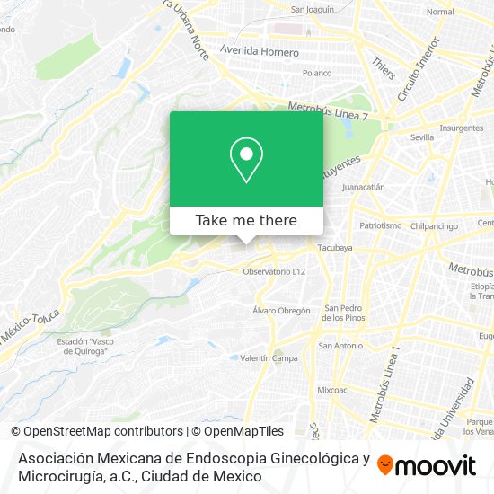 Asociación Mexicana de Endoscopia Ginecológica y Microcirugía, a.C. map