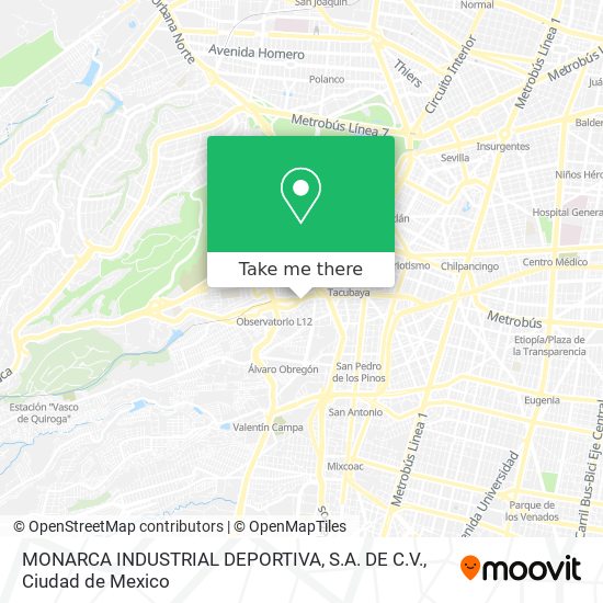 MONARCA INDUSTRIAL DEPORTIVA, S.A. DE C.V. map