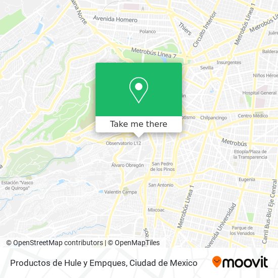 Productos de Hule y Empques map