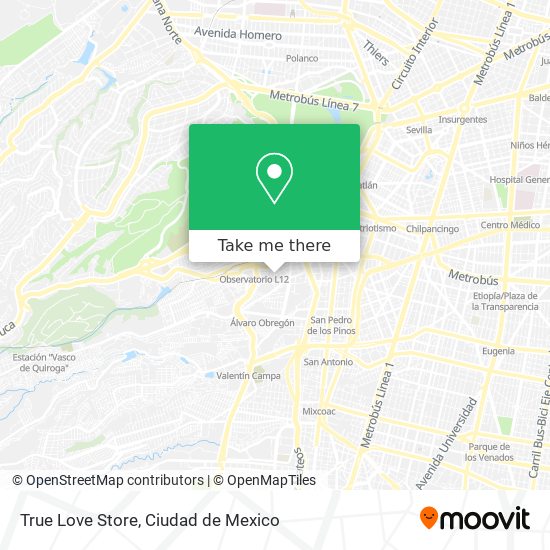 Mapa de True Love Store