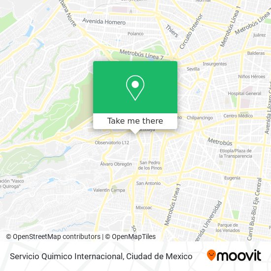 Servicio Quimico Internacional map