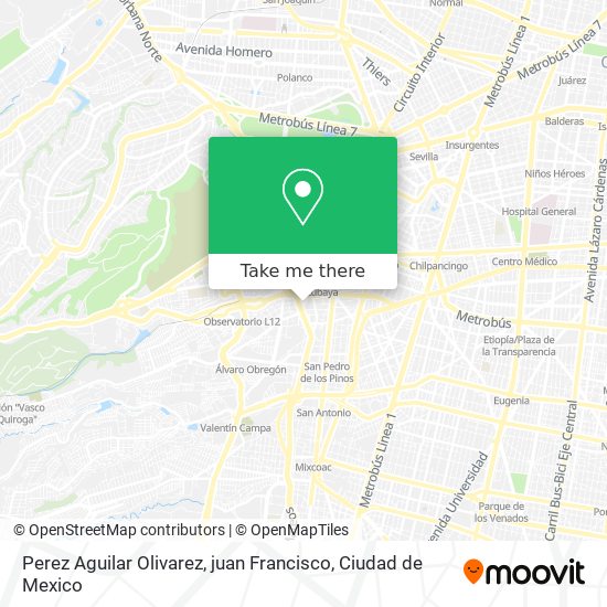 Mapa de Perez Aguilar Olivarez, juan Francisco