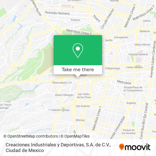 Creaciones Industriales y Deportivas, S.A. de C.V. map