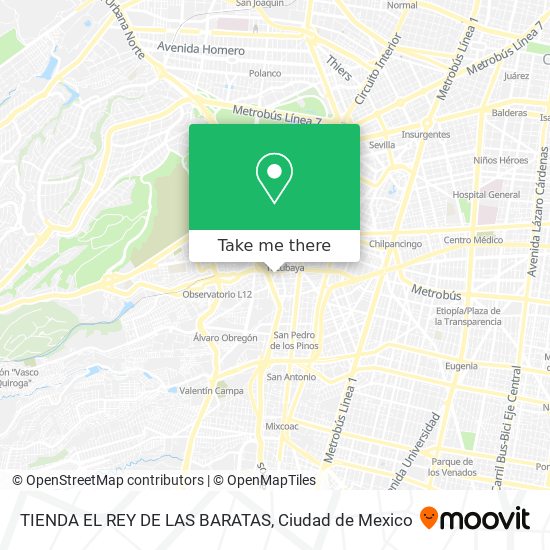 Mapa de TIENDA EL REY DE LAS BARATAS