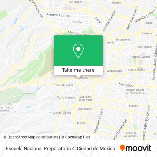 Escuela Nacional Preparatoria 4 map