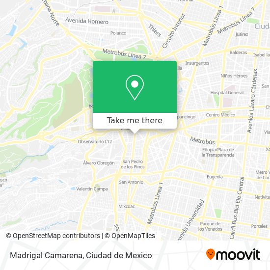Mapa de Madrigal Camarena