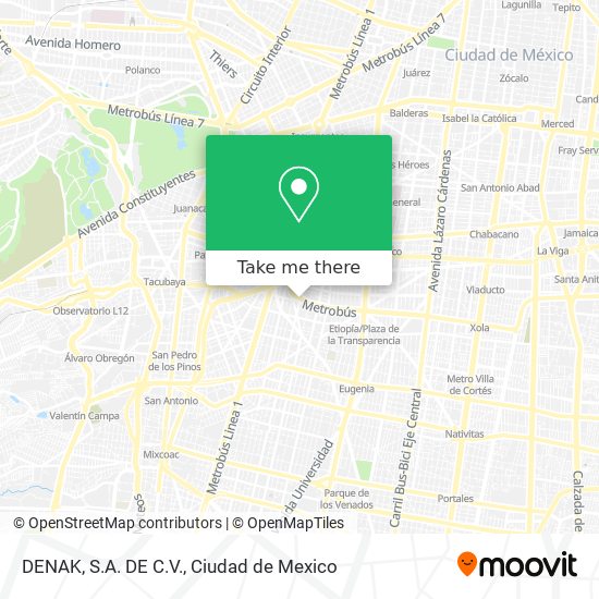 Mapa de DENAK, S.A. DE C.V.