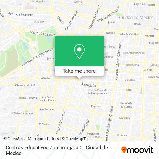 Centros Educativos Zumarraga, a.C. map