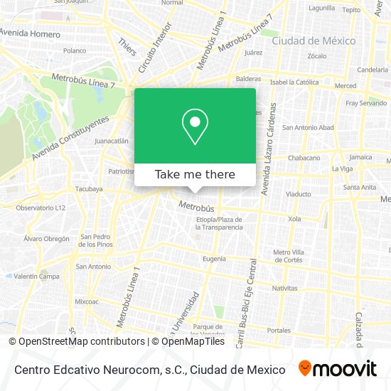 Mapa de Centro Edcativo Neurocom, s.C.