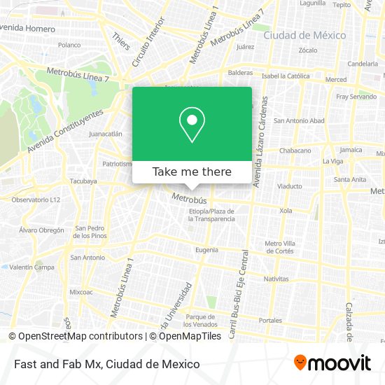 Mapa de Fast and Fab Mx