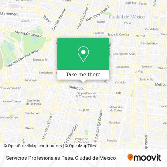 Servicios Profesionales Pesa map
