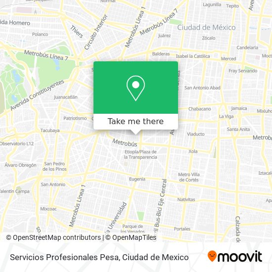 Mapa de Servicios Profesionales Pesa