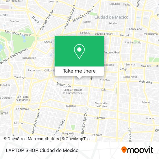 Mapa de LAPTOP SHOP