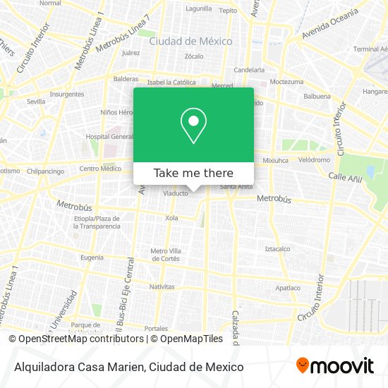 Alquiladora Casa Marien map