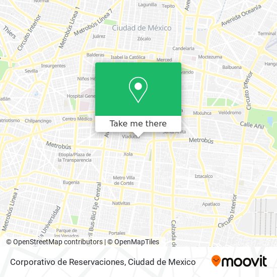 Corporativo de Reservaciones map