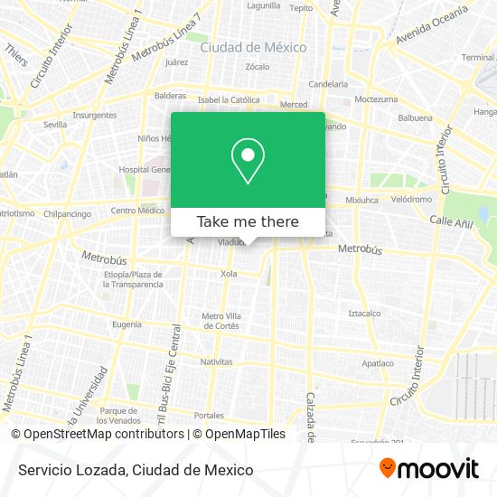 Servicio Lozada map