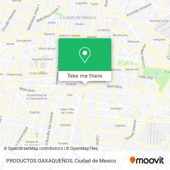 PRODUCTOS OAXAQUEÑOS map