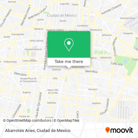 Abarrotes Aries map