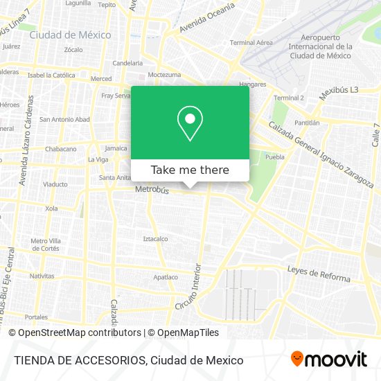 Mapa de TIENDA DE ACCESORIOS