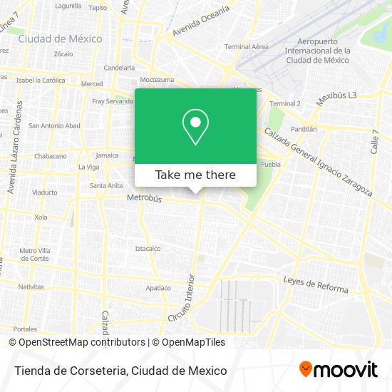 Mapa de Tienda de Corseteria