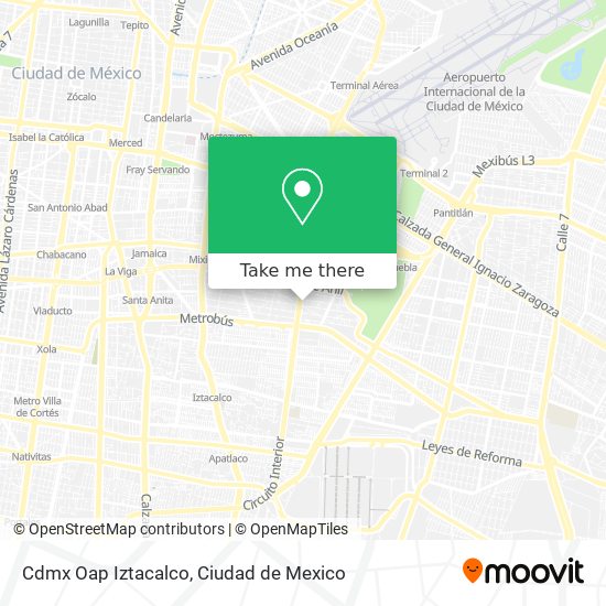 Cdmx Oap Iztacalco map