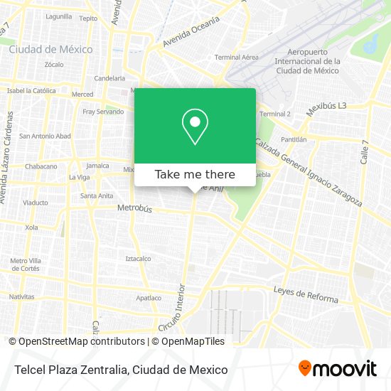 Telcel Plaza Zentralia map