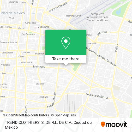 TREND CLOTHIERS, S. DE R.L. DE C.V. map