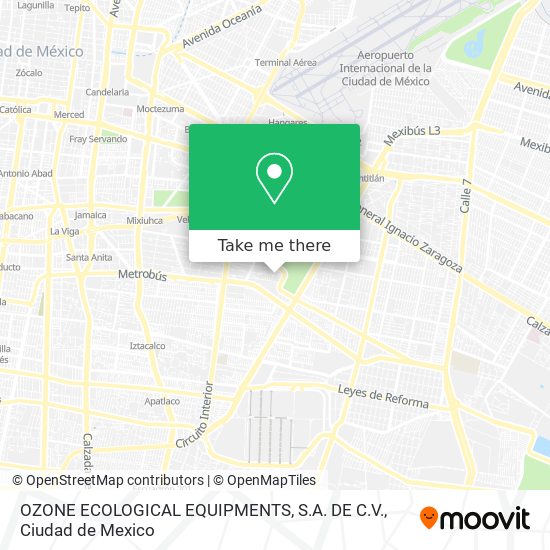 Mapa de OZONE ECOLOGICAL EQUIPMENTS, S.A. DE C.V.