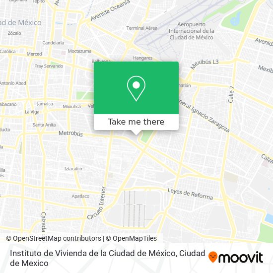 Mapa de Instituto de Vivienda de la Ciudad de México