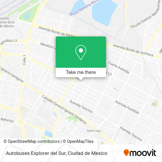 Autobuses Explorer del Sur map