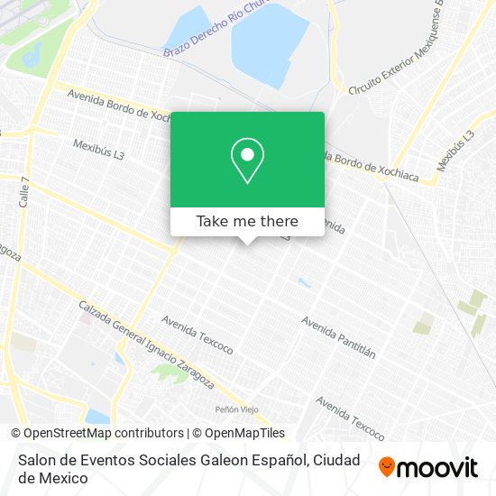 Mapa de Salon de Eventos Sociales Galeon Español